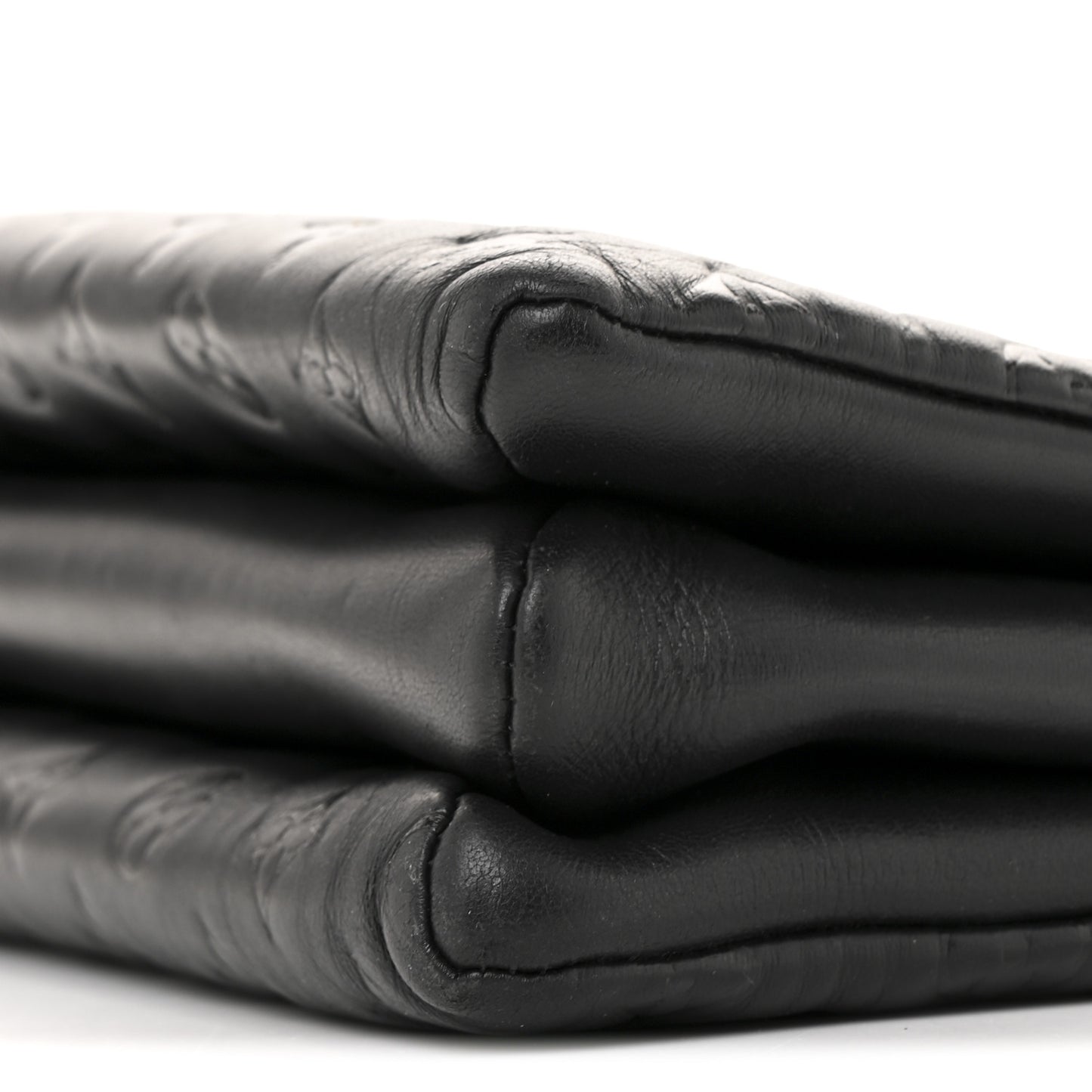 Lambskin Embossed Monogram Coussin PM Black