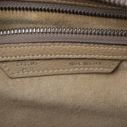 Celine Drummed Calfskin Mini Luggage Dune 7 of 12