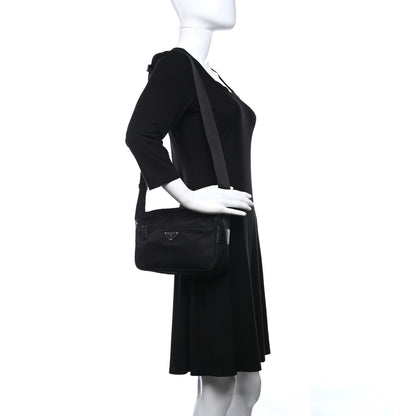 Prada Nylon Tessuto Messenger Bag Black 2 of 9