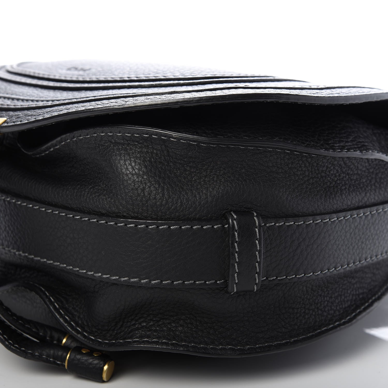 Chloe Calfskin Medium Marcie Round Crossbody Bag Black 7 of 10