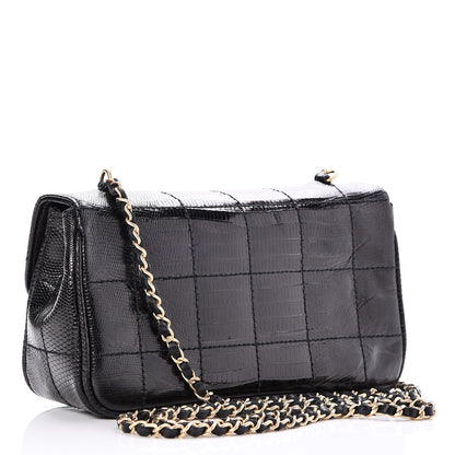 Chanel Lizard Square Quilted Extra Mini Flap Black 3 of 8