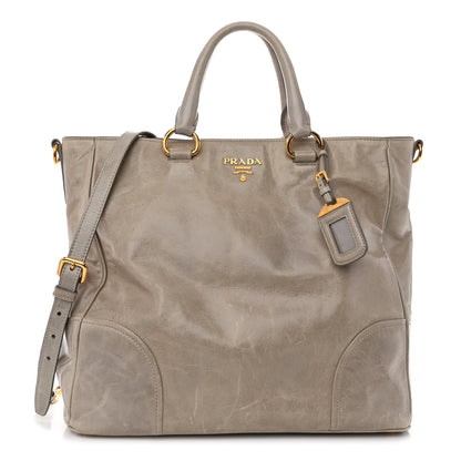 Prada Vitello Shine Shopping Satchel Nube 1 of 10