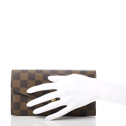 Louis Vuitton Damier Ebene Sarah Wallet NM 2 of 6