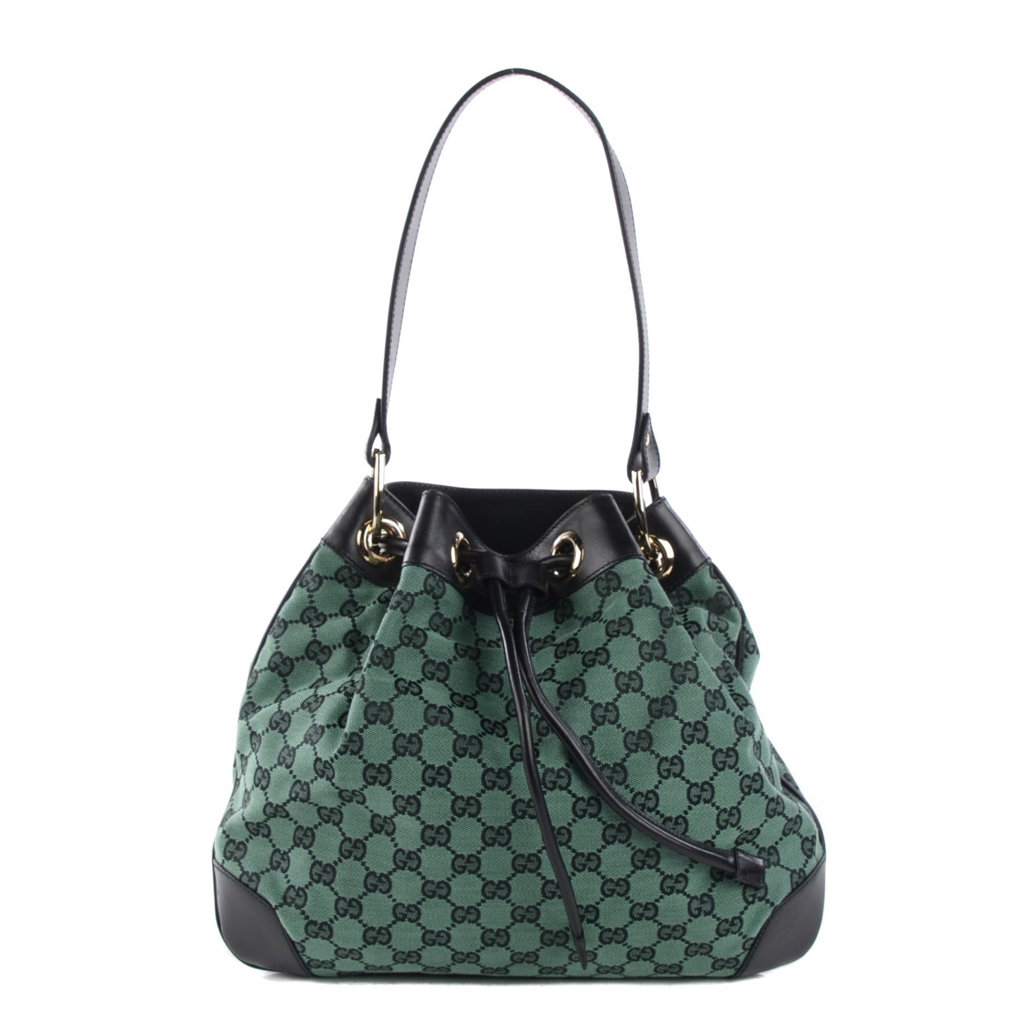 Monogram Drawstring Shoulder Bag Green