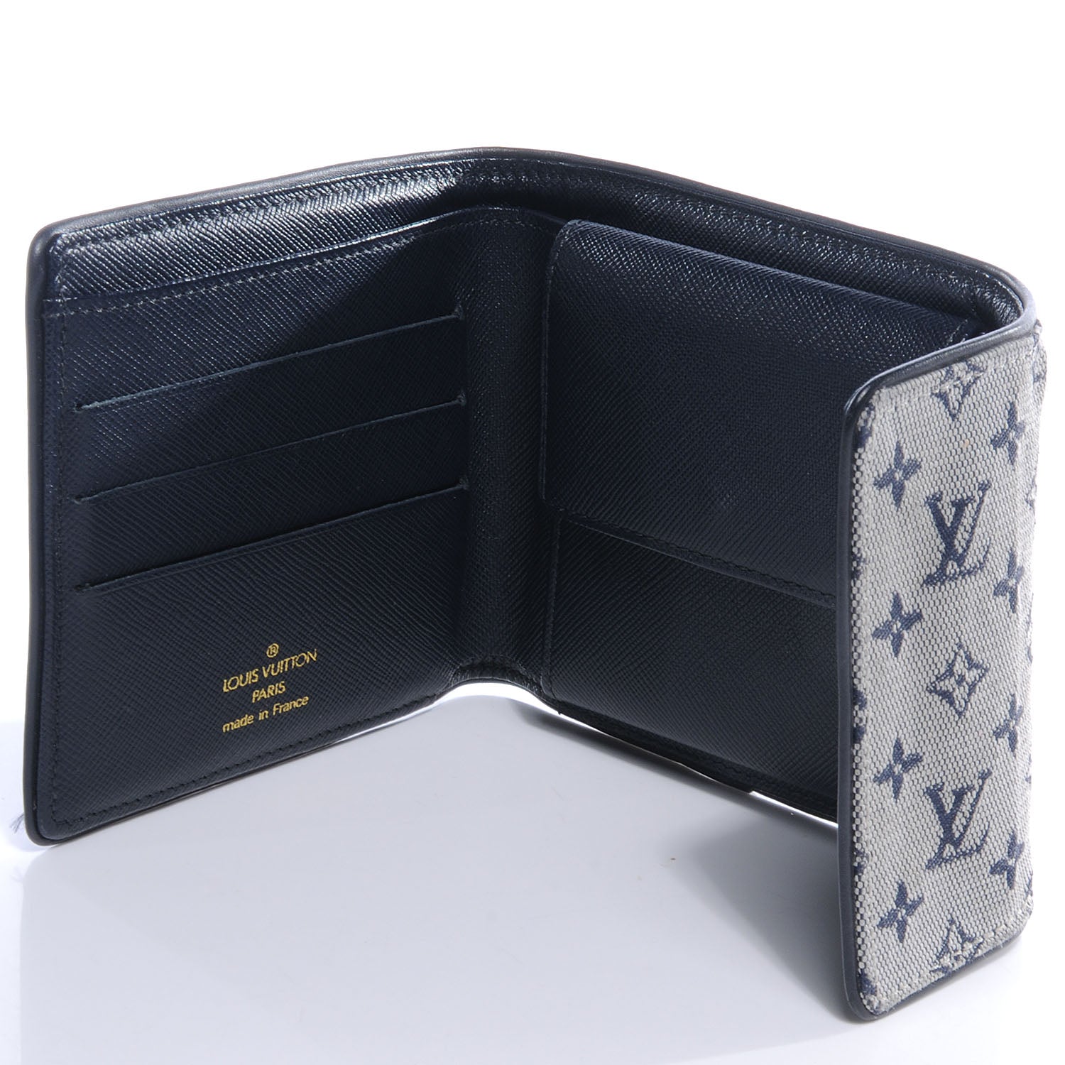 Louis Vuitton Mini Monogram Compact Wallet Blue 5 of 7