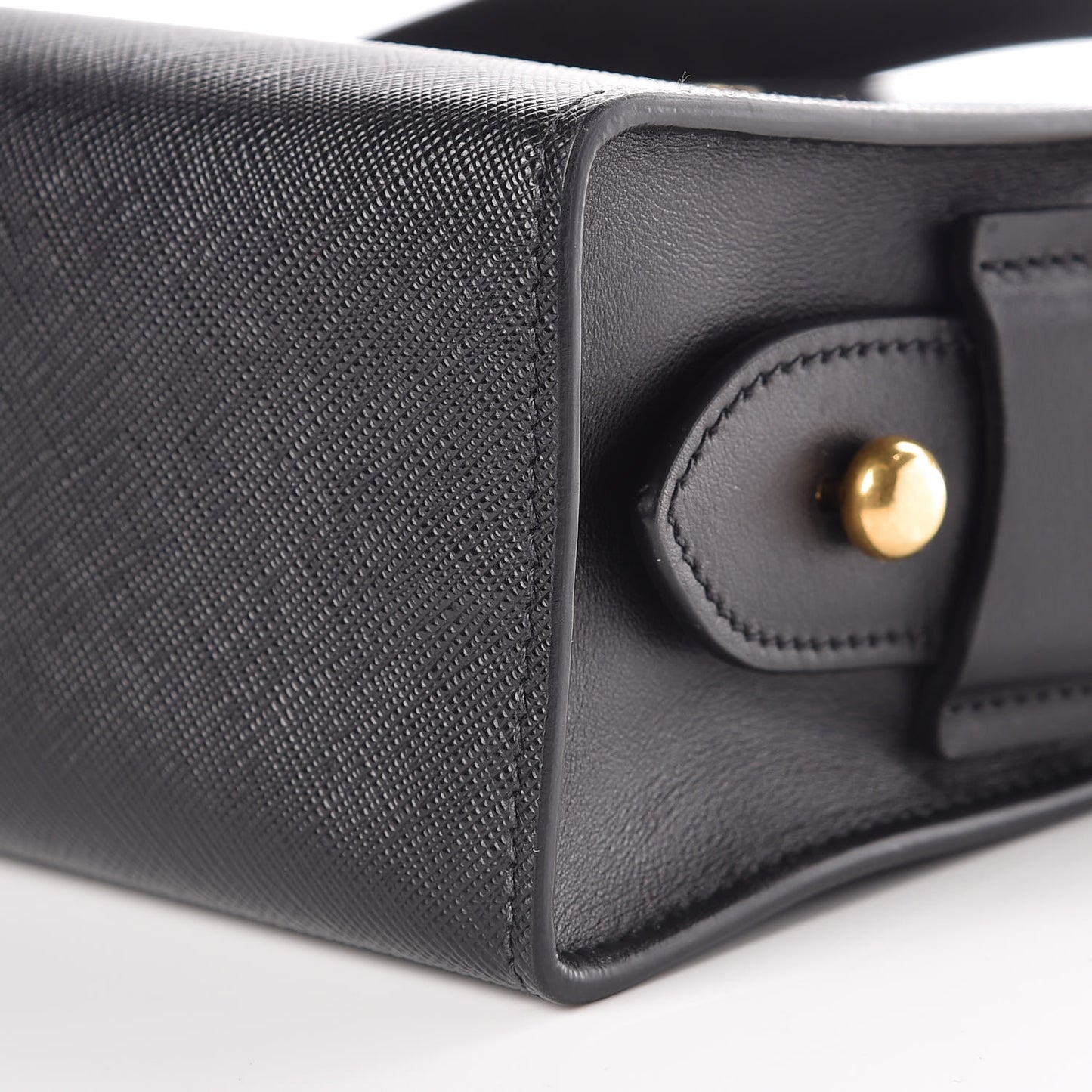 Saffiano Soft Calfskin Bandoliera Bag Black