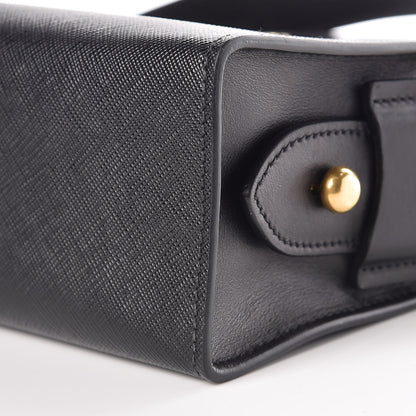 Prada Saffiano Soft Calfskin Bandoliera Bag Black 10 of 10