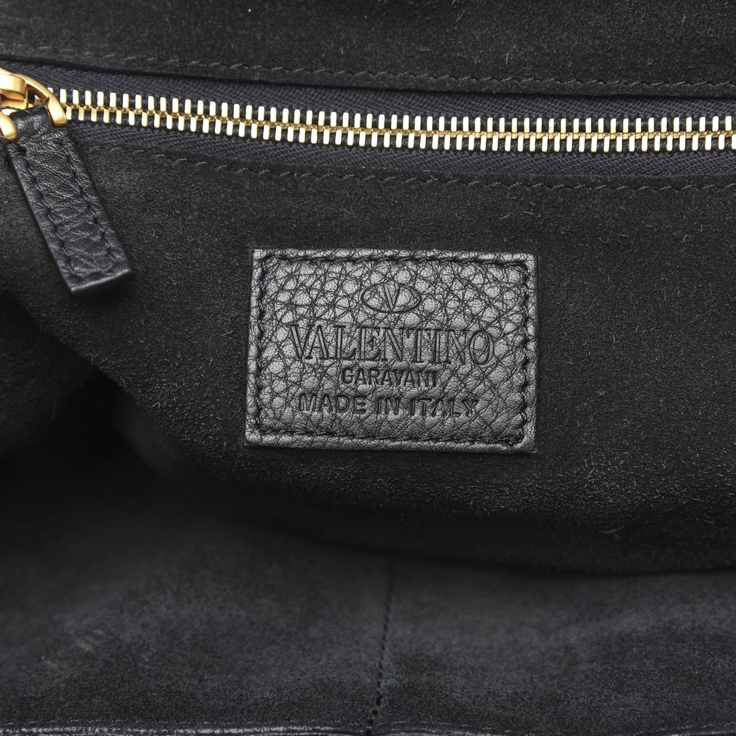 Pebble Calfskin Studded Zodiac Tote Black
