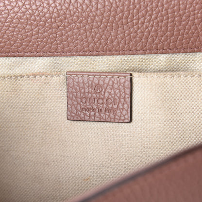 Gucci Calfskin Mini GG Marmont Top Handle Bag Rosy Phard 9 of 11
