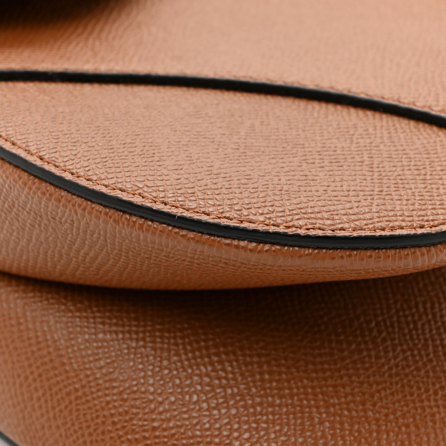 Christian Dior Grained Calfskin Saddle Bag With Strap Camello 10 of 12