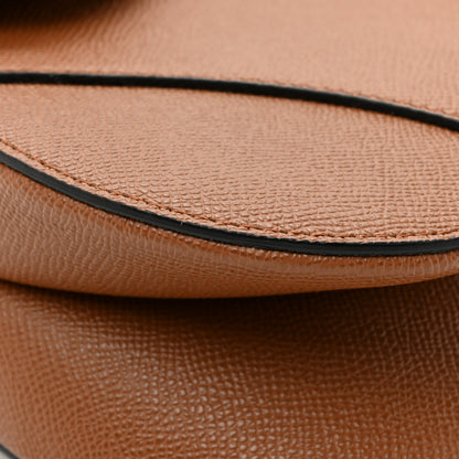 Christian Dior Grained Calfskin Saddle Bag With Strap Camello 10 of 12