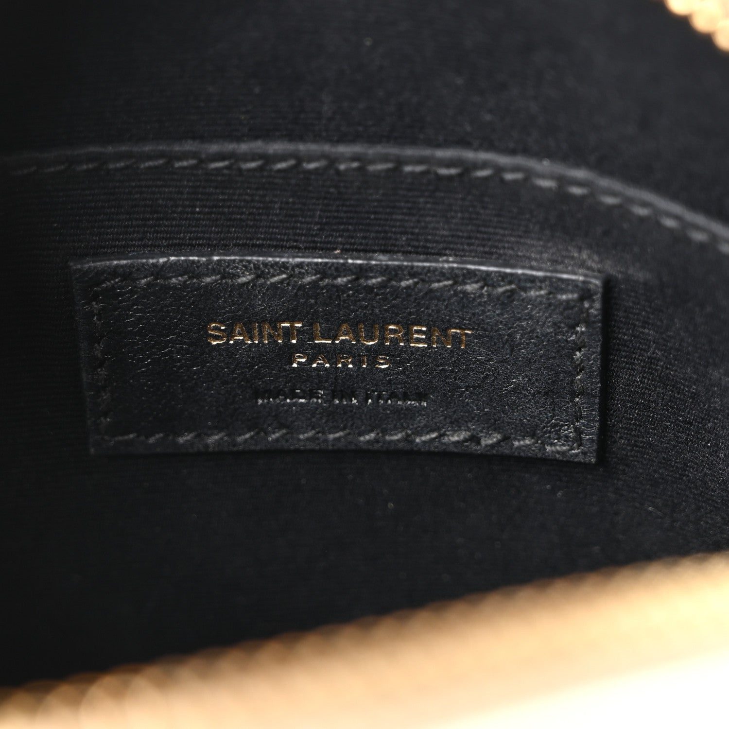 Saint Laurent Grain De Poudre Matelasse Chevron Quilted Round Vinyle Camera Bag Crema Soft 5 of 9