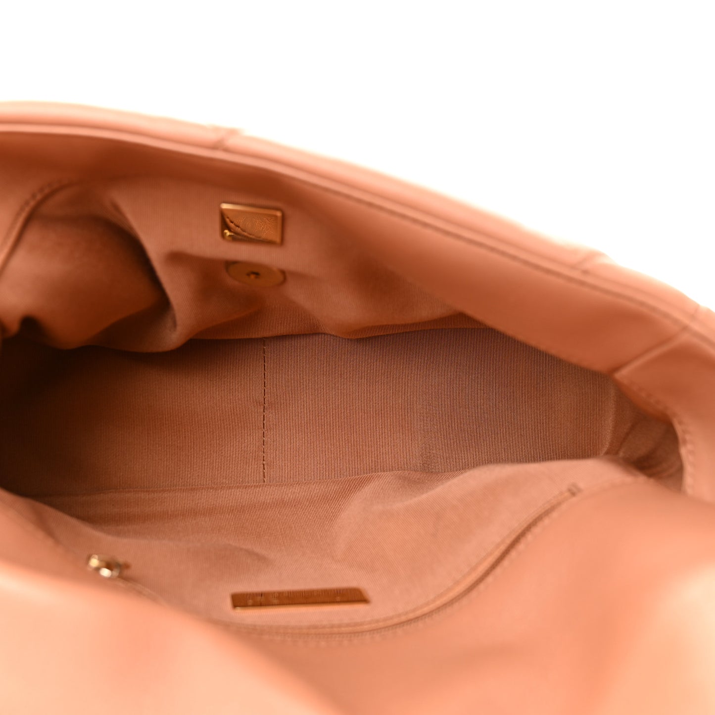 Lambskin Quilted Large Chanel 19 Flap Brown