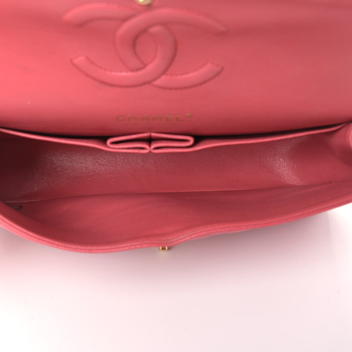 Caviar Quilted Medium Double Flap Pink