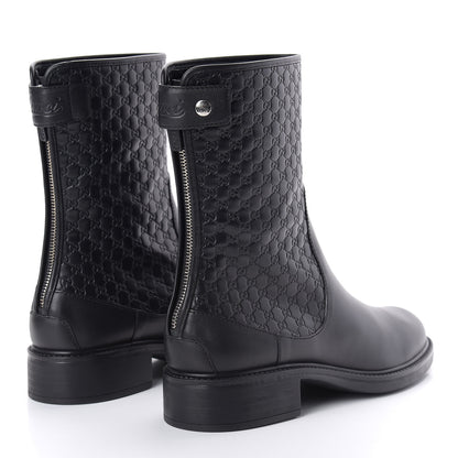 Gucci Soft Microguccissima Zip Boots 39 Black 4 of 9