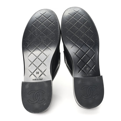 Chanel Lambskin Quilted CC Turnlock Mules 38 Black 6 of 10