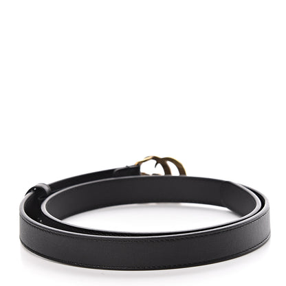 Gucci Calfskin Pearl Double G 20mm Belt 75 30 Black Cream 3 of 7
