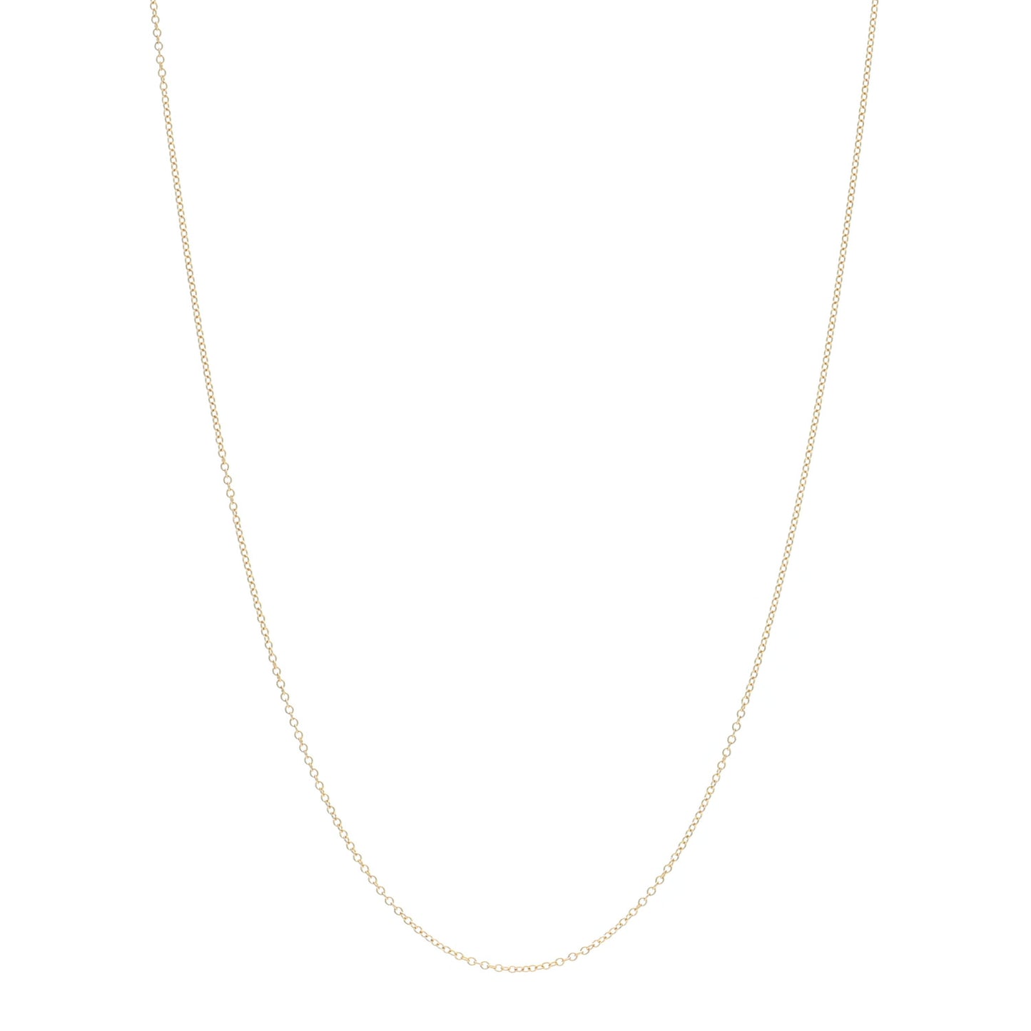 18K Yellow Gold Chain Necklace 18"
