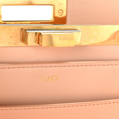 Fendi Vitello Seta Shiny Nappa Medium Peekaboo I SEE U Satchel Brandy Light Rose 7 of 9