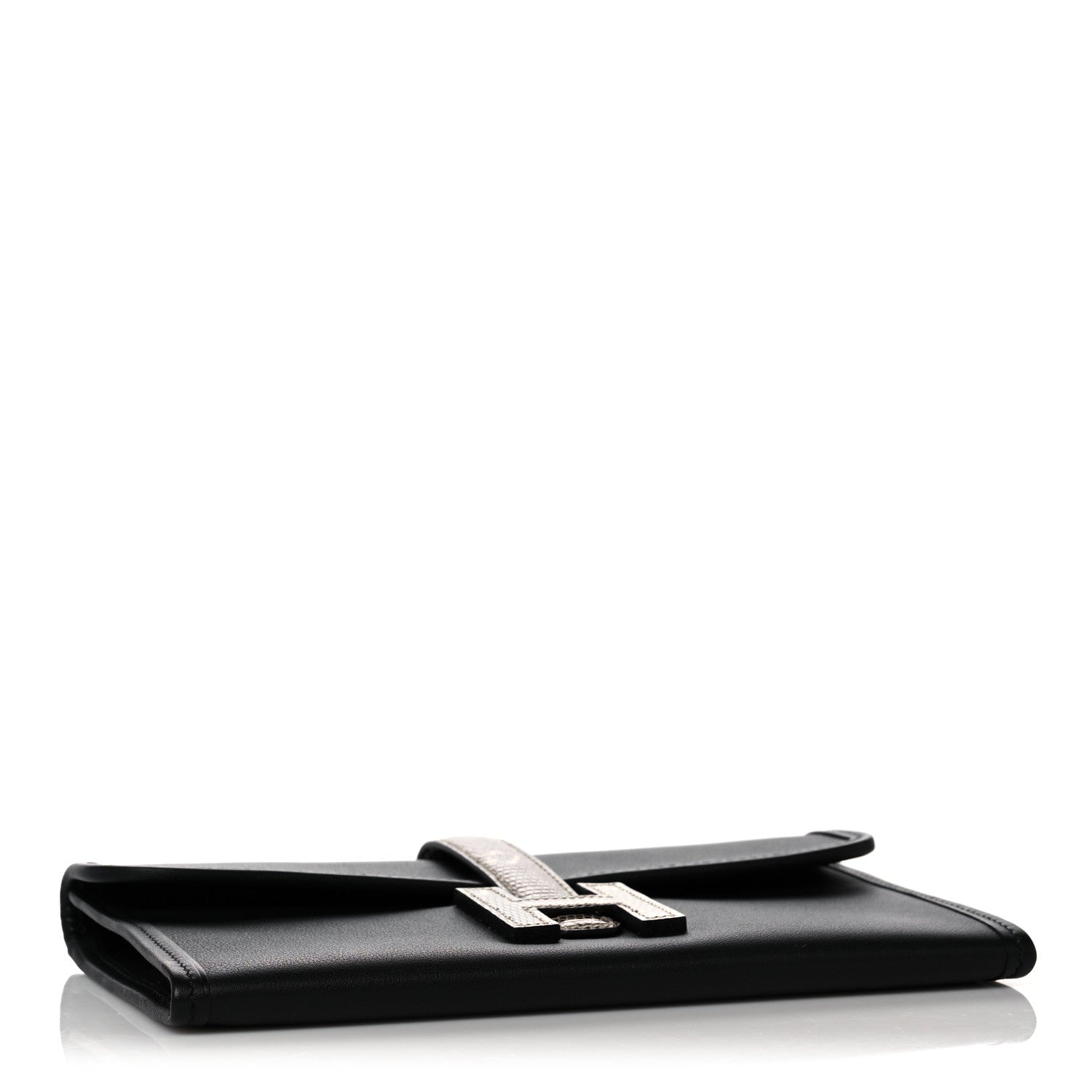Hermes Swift Lizard Jige Touch Duo Clutch Black Ombre 5 of 13