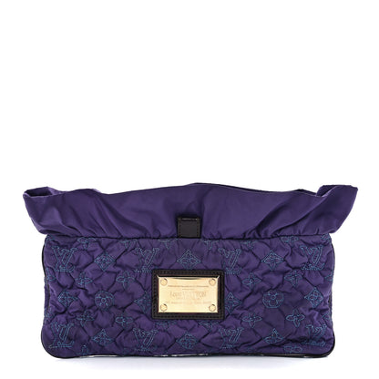 Louis Vuitton Nylon Quilted Pochette Devi MM Purple 1 of 11