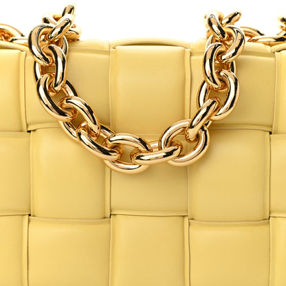 Bottega Veneta Lambskin Maxi Intreccio Padded Chain Cassette Crossbody Bag Corn 6 of 8