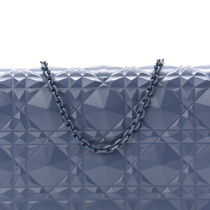 Christian Dior Calfskin Cannage Diamond Lady Dior Chain Wallet Blue 9 of 11
