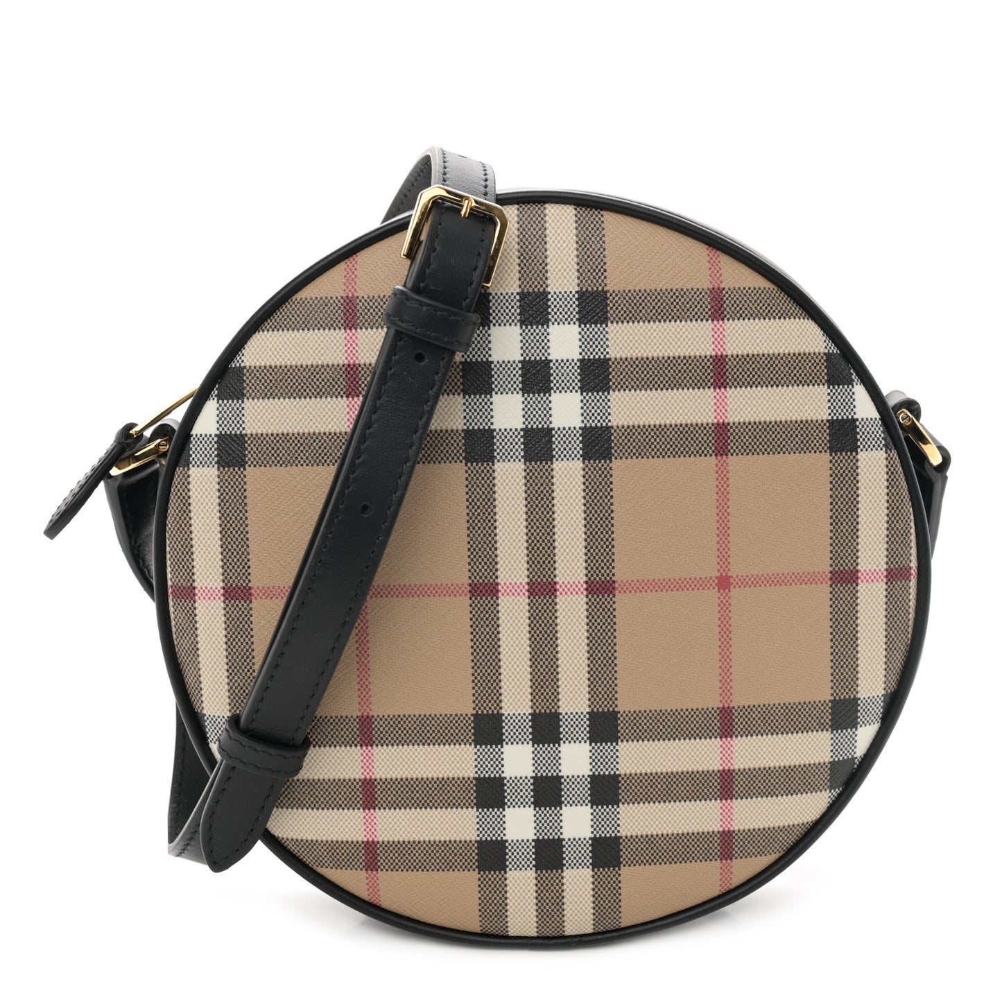 Vintage Check Canvas Calfskin Louise Bag Archive Beige Black