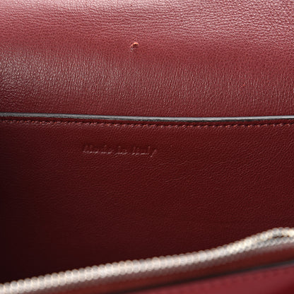 Celine Shiny Smooth Calfskin Medium Frame Shoulder Bag Red Navy 7 of 10