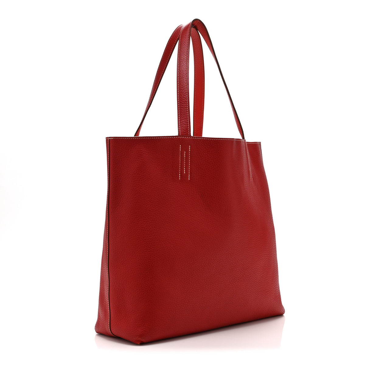 Taurillon Clemence Double Sens Reversible Tote 36 Sanguine Rose Jaipur