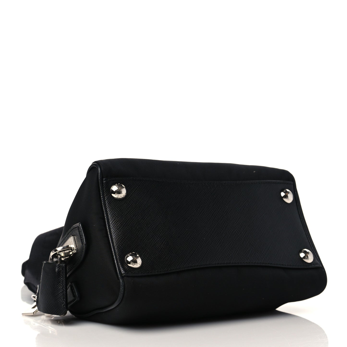 Nylon Saffiano Re-Edition 2005 Top Handle Crossbody Bag Black