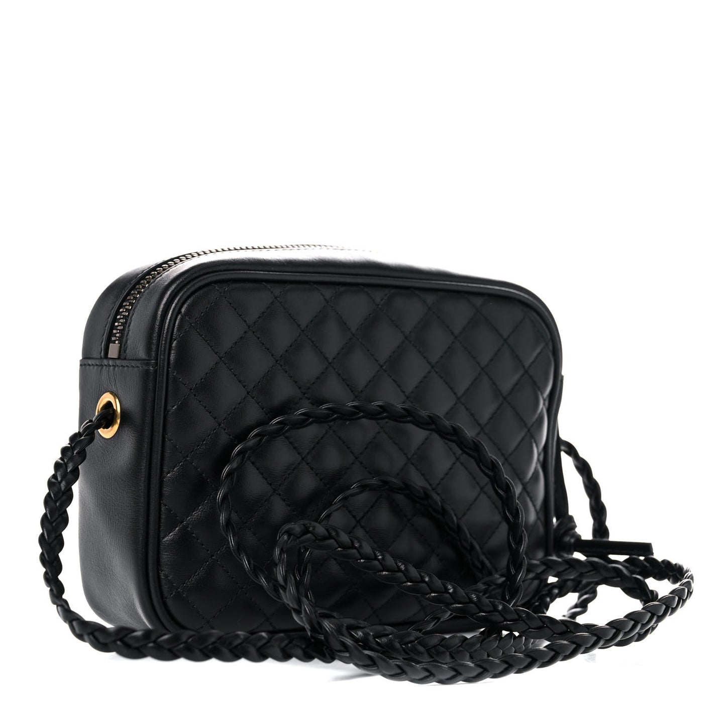 Calfskin Trapuntata Web Mini GG Shoulder Bag Black