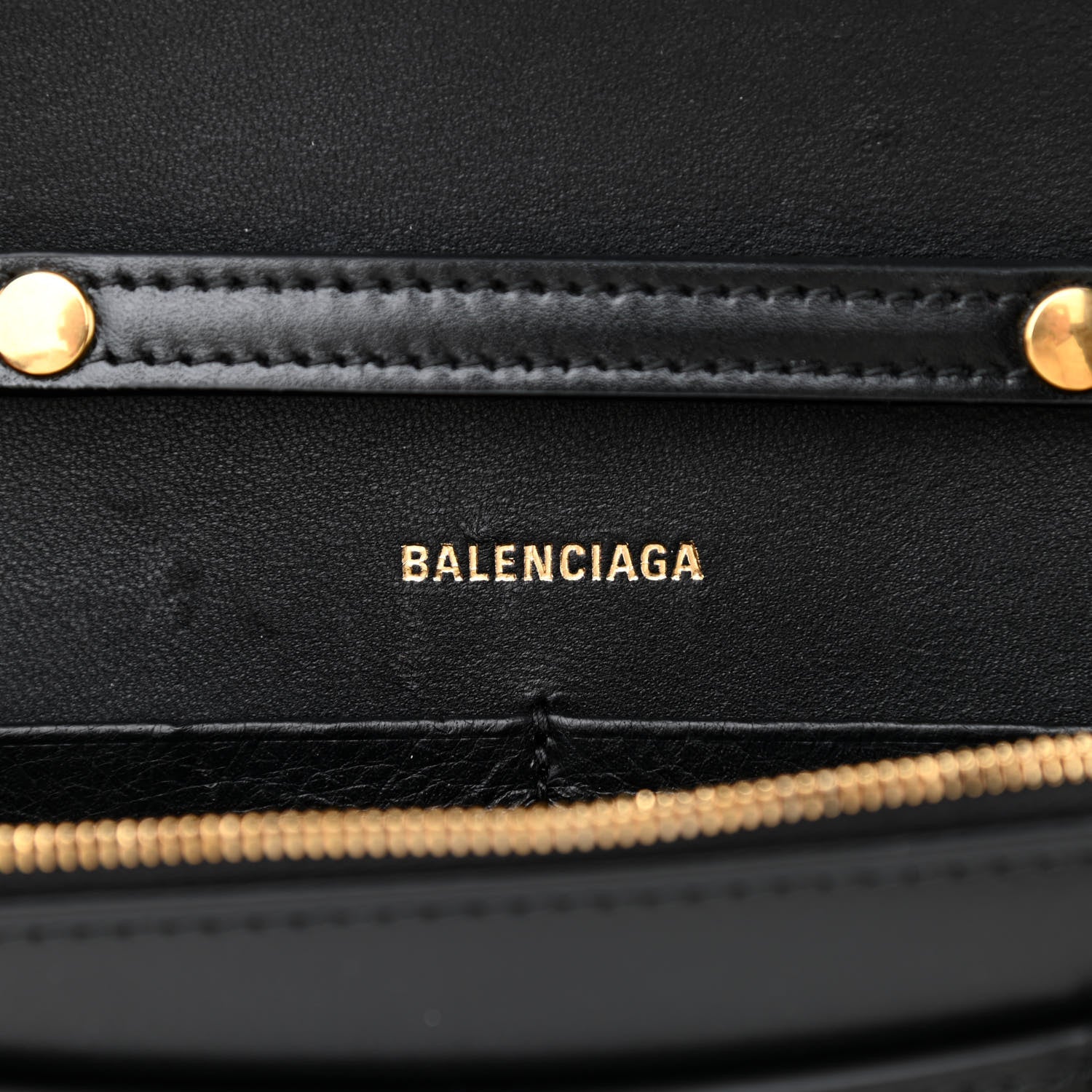 Balenciaga Shiny Box Calfskin Hourglass Chain Bag Black 6 of 7
