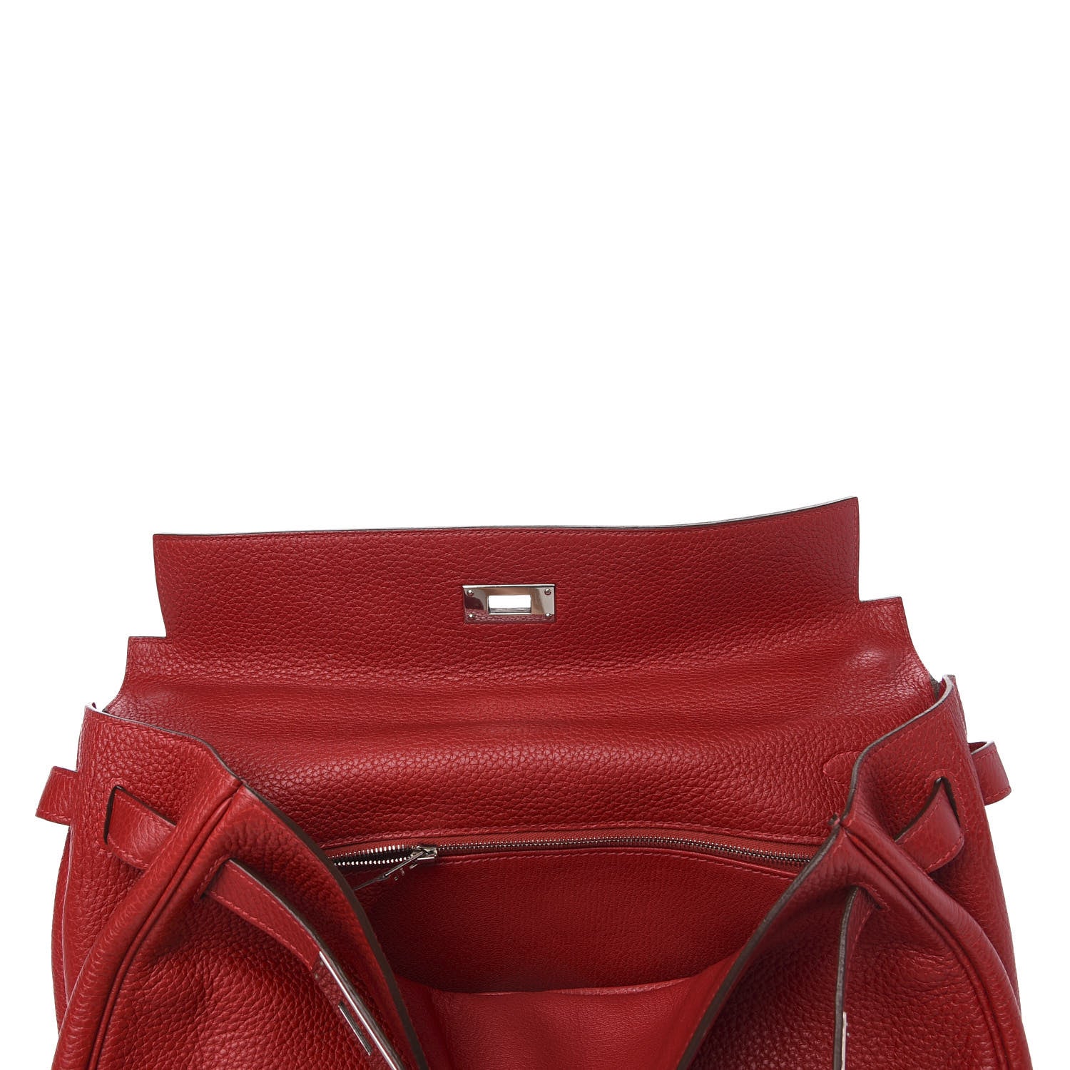 Hermes Taurillon Clemence Retourne Kelly 35 Rouge Casaque 25 of 34