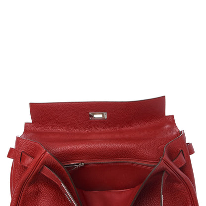 Hermes Taurillon Clemence Retourne Kelly 35 Rouge Casaque 25 of 34