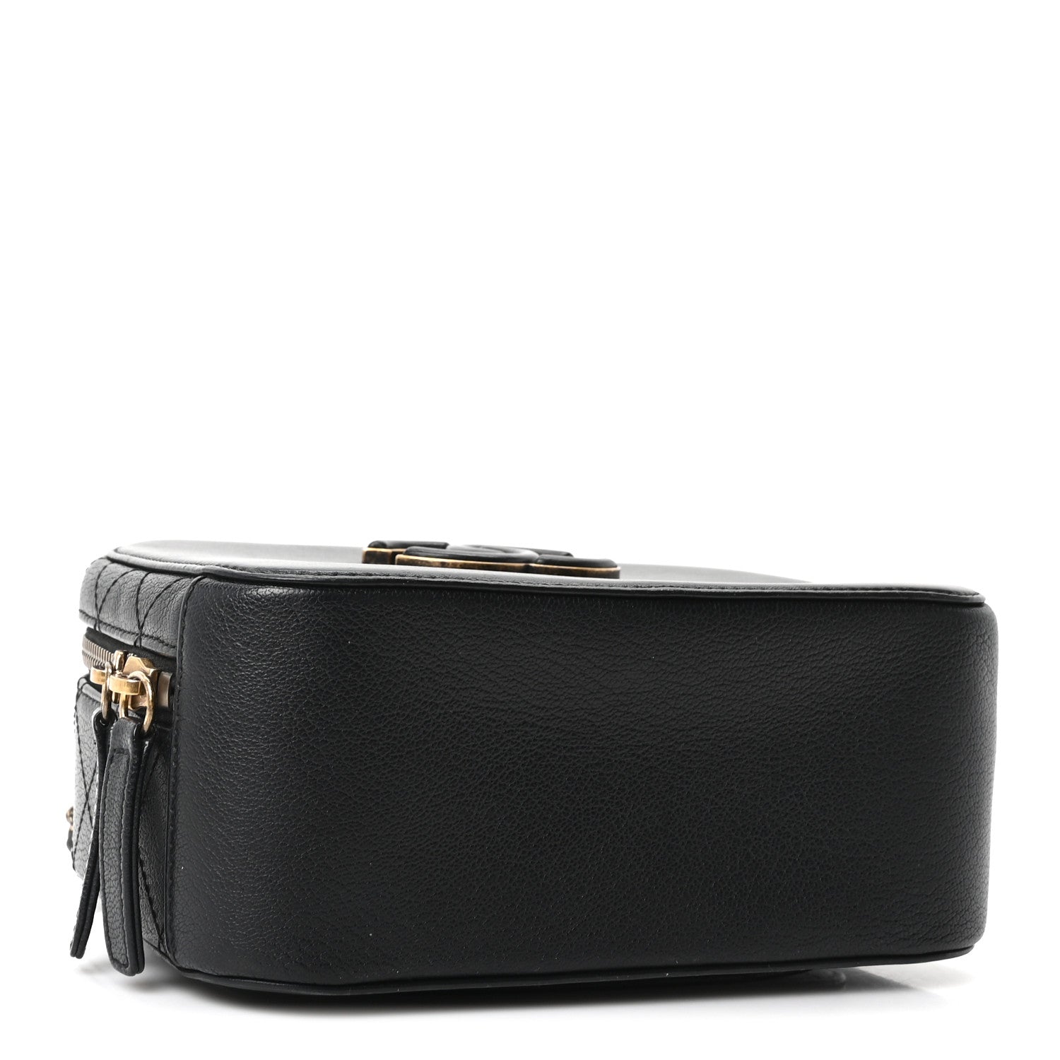 Chanel Shiny Calfskin Goatskin Small Coco Curve Vanity Bag Black 4 of 11