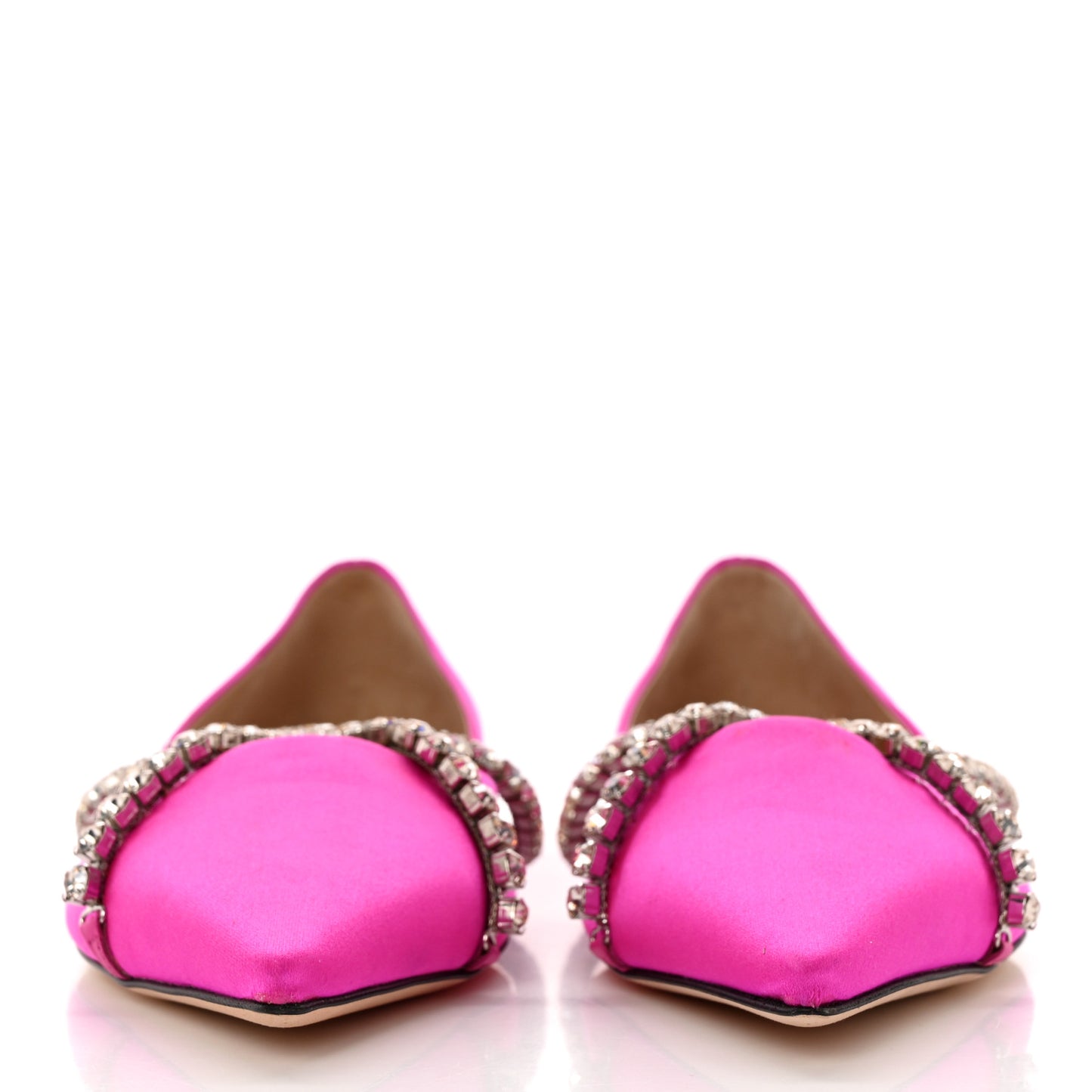 Satin Crystal Genevi Flat 37.5 Fuchsia Honey