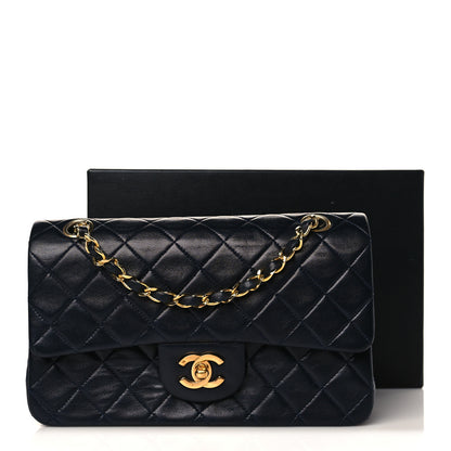 Chanel Lambskin Quilted Small Double Flap Navy 11 of 11