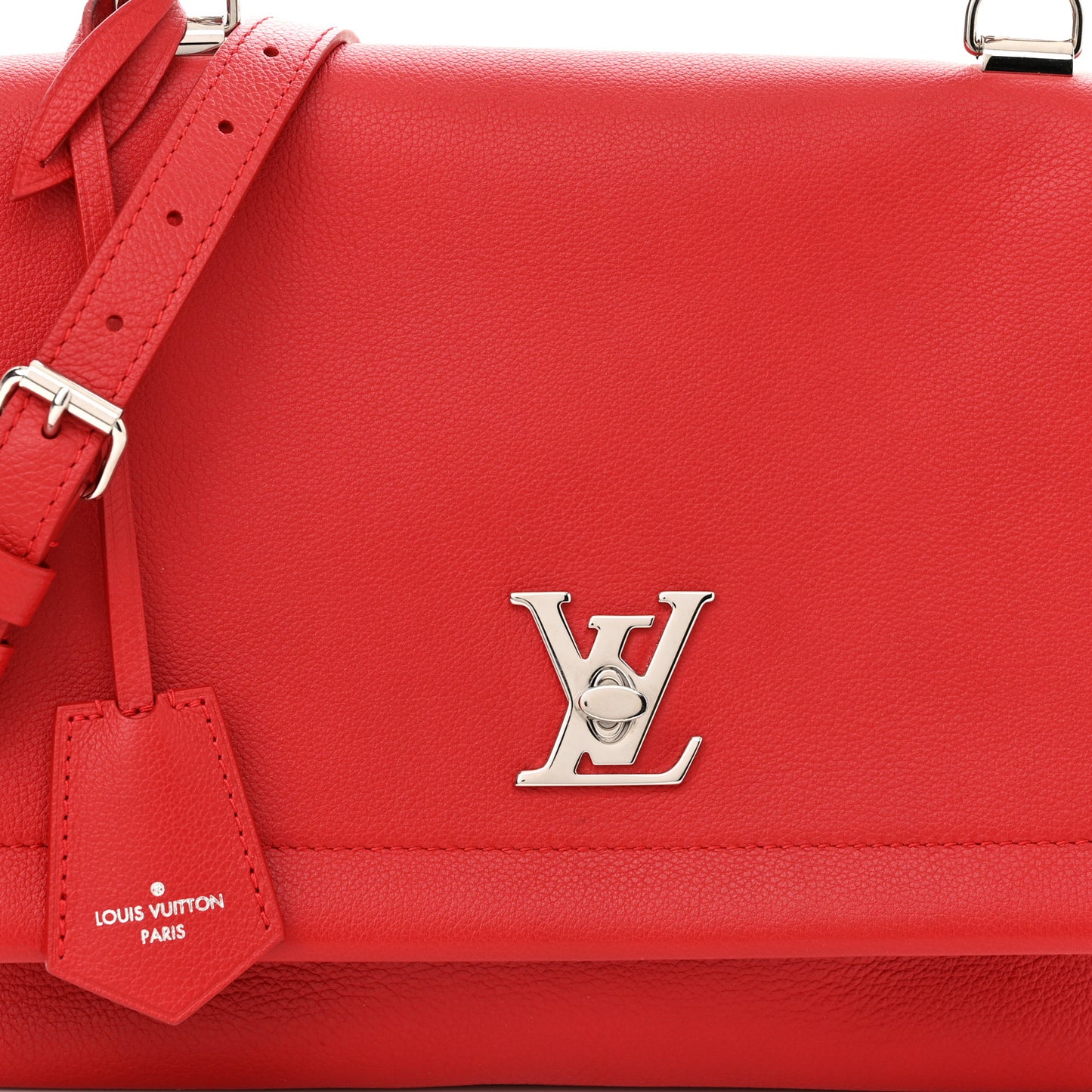 Soft Calfskin Lockme II Top Handle Rubis