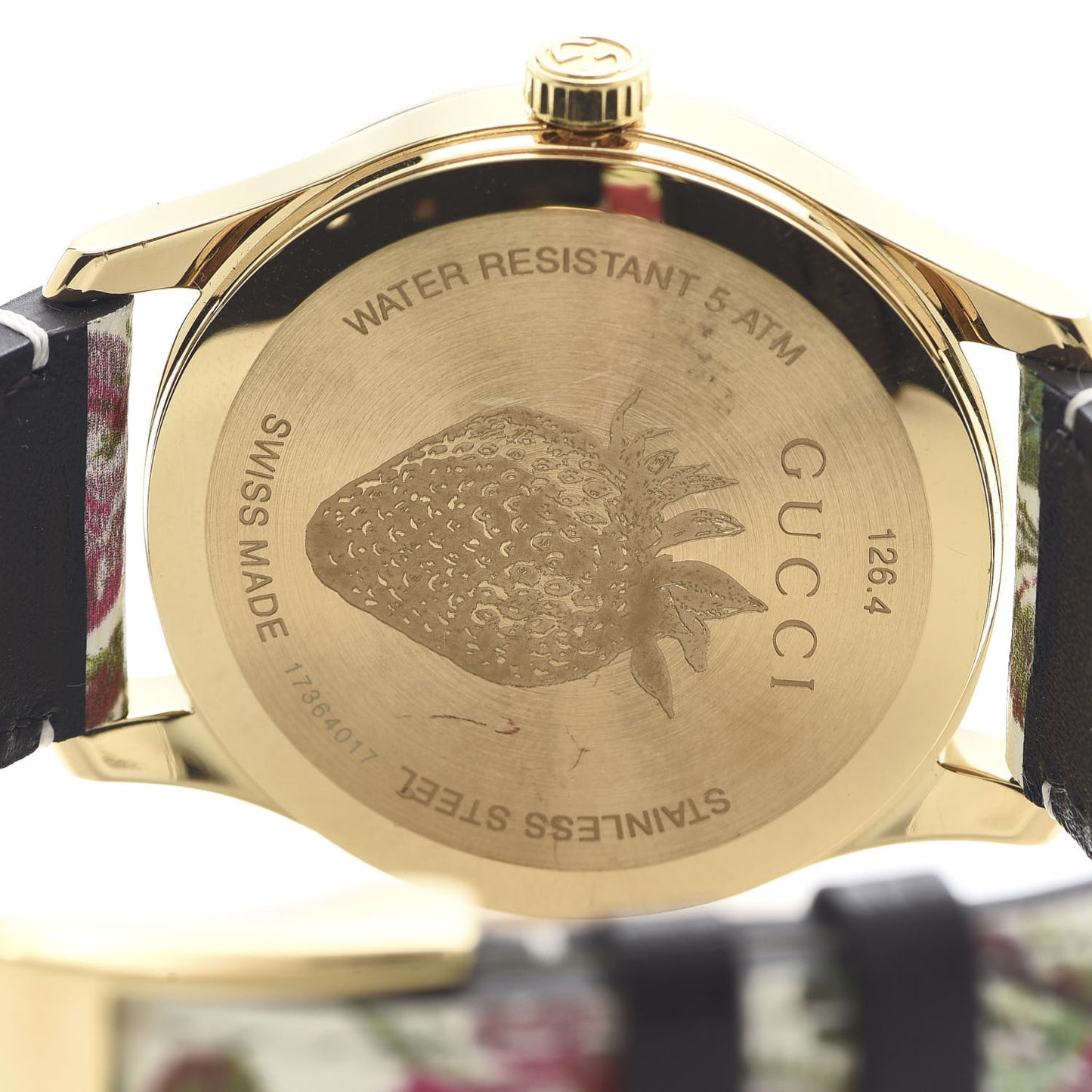 Stainless Steel Calfskin 38mm G-Timeless Floral Quartz Watch Ivory