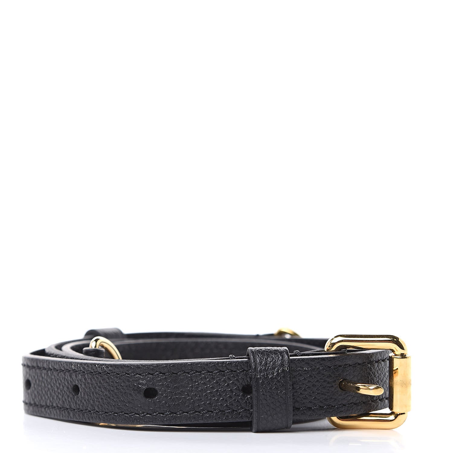 Louis Vuitton Calfskin Adjustable Shoulder Strap Black 2 of 4