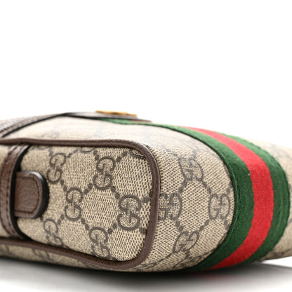 Gucci GG Supreme Monogram Web Mini Ophidia Messenger Brown 9 of 11
