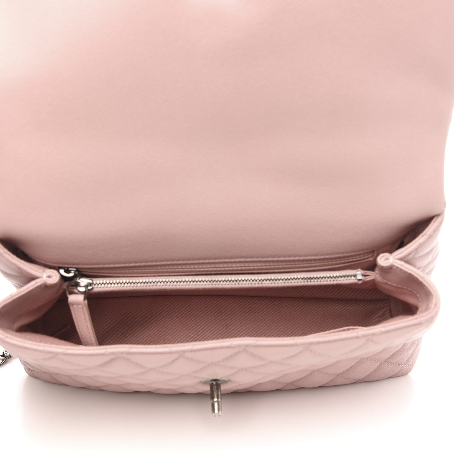 Chanel Caviar Quilted Small Coco Handle Flap Light Pink 5 of 10