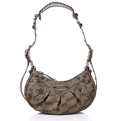 Balenciaga Coated Canvas BB Monogram Le Cagole Shoulder Bag XS Beige Brown 3 of 10