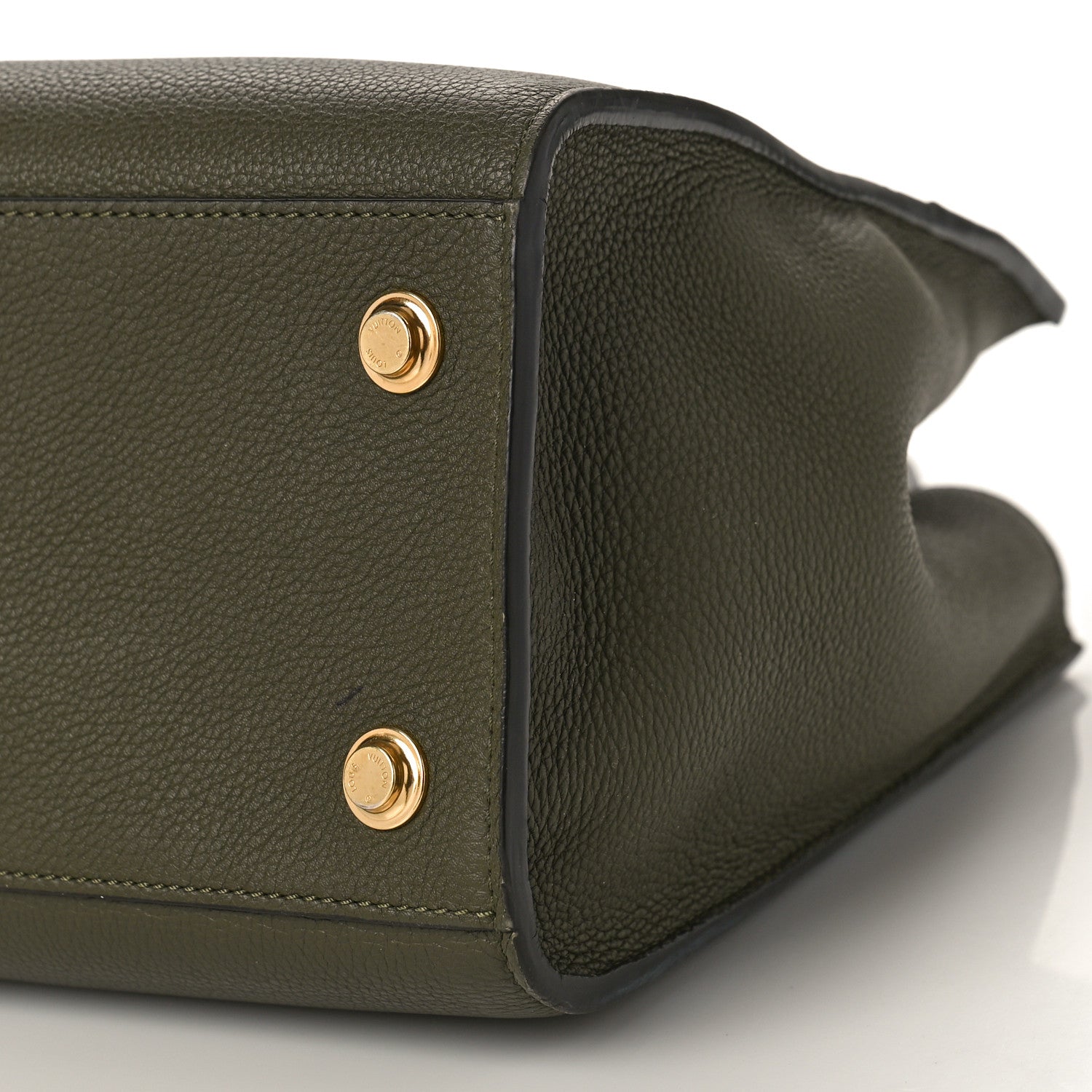 Louis Vuitton Taurillon City Steamer MM Kaki Black 8 of 8