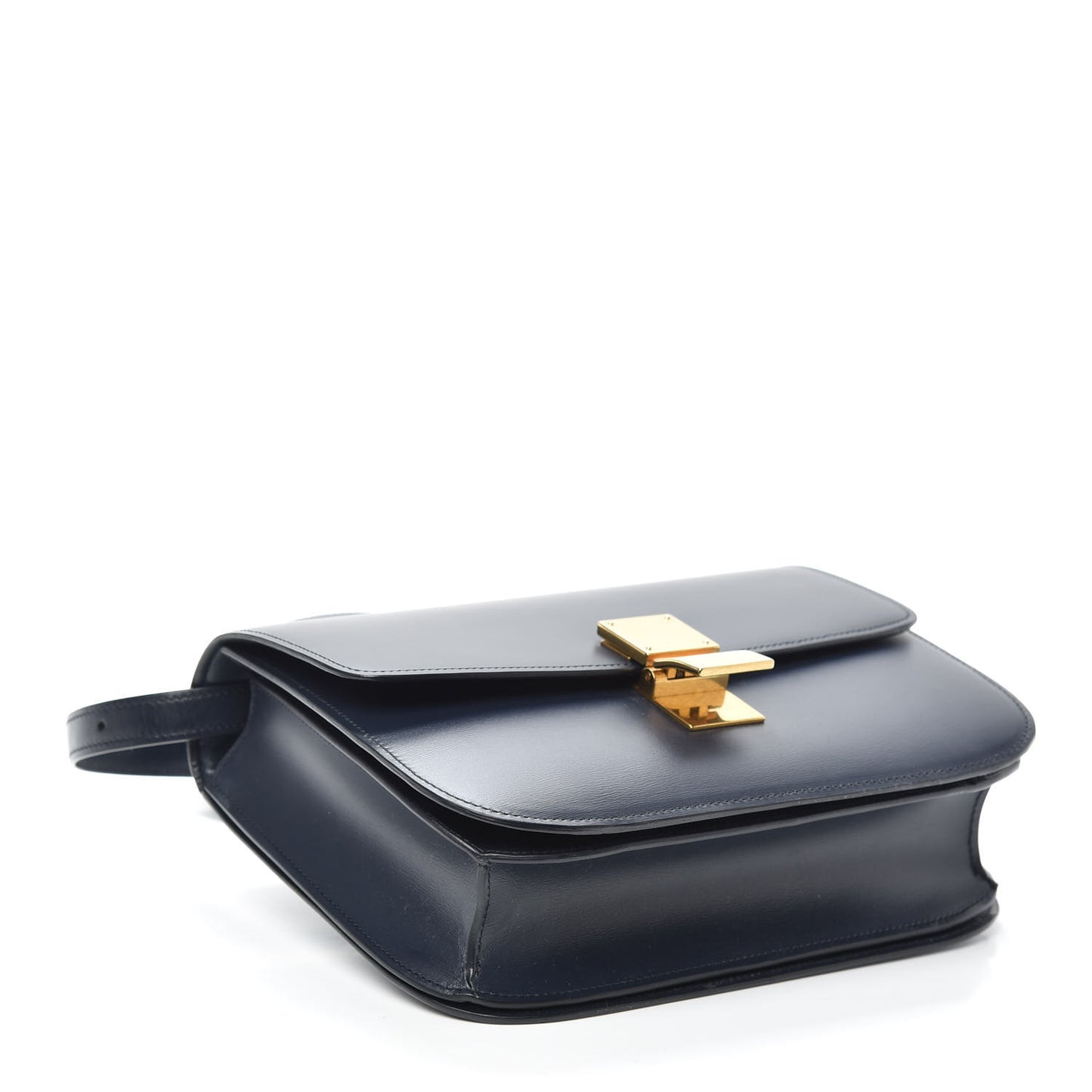 Box Calfskin Medium Classic Box Flap Bag Navy