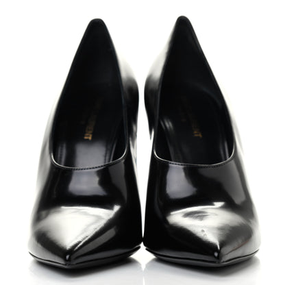 Saint Laurent Patent Calfskin Teddy High Vamp 105 Pumps 40 Black 2 of 4