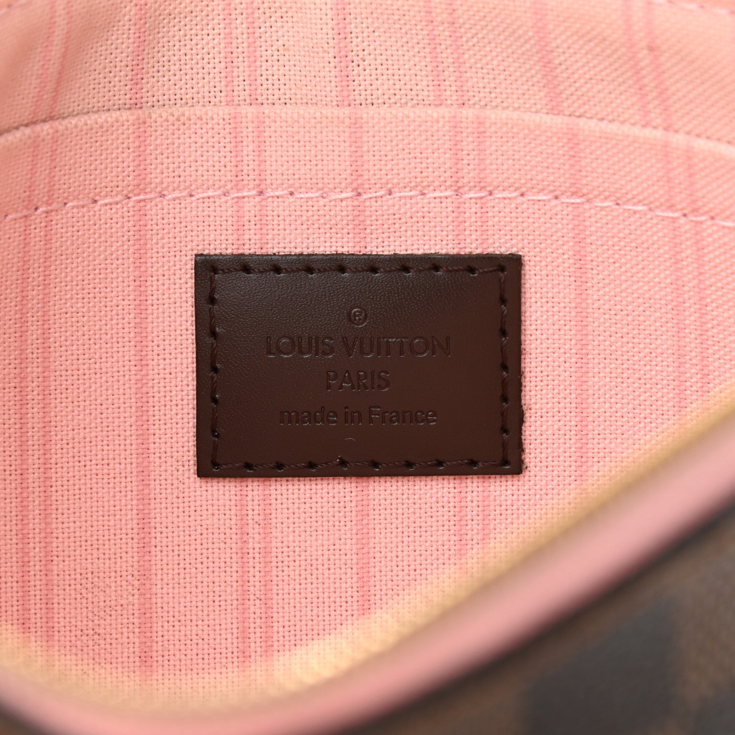 Louis Vuitton Damier Ebene Neverfull MM GM Pochette Rose Ballerine 6 of 10