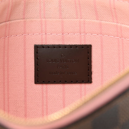 Louis Vuitton Damier Ebene Neverfull MM GM Pochette Rose Ballerine 6 of 10