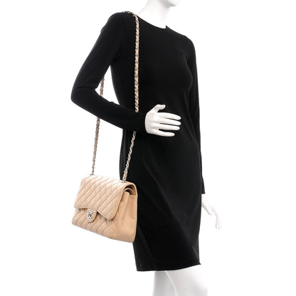 Chanel Caviar Quilted Jumbo Double Flap Beige Clair 2 of 8